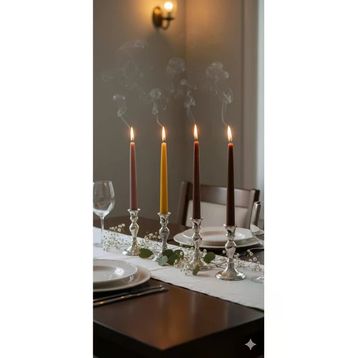 Gizemli Home Bahar Renkleri 4'lü Şamdan Mum
