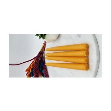 Gizemli Home Hardal 4'lü Set Şamdan Mum