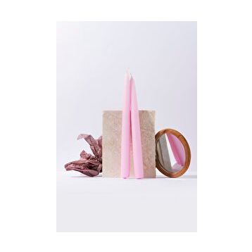Gizemli Home Pembe 2 Adet Şamdan Mumu