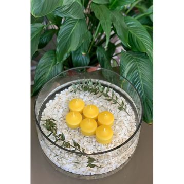 Gizemli Home Sarı 6'lı İri Yüzen Mum