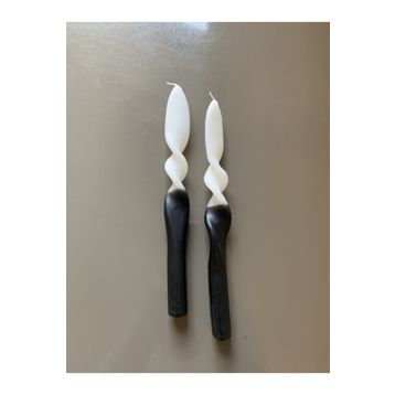 Gizemli Home Siyah 2 Adet Şamdan Mumu