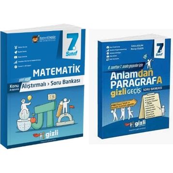Gizli Yayınları - 7. Sınıf Matematik Alıştırmalı Soru Bankası - Anlamdan Paragrafa Soru Bankası