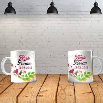 Gizzodo İsim ve Tarih Kişiye Özel Baskılı Yeni Tasarım Sihirli Kupa Bardak