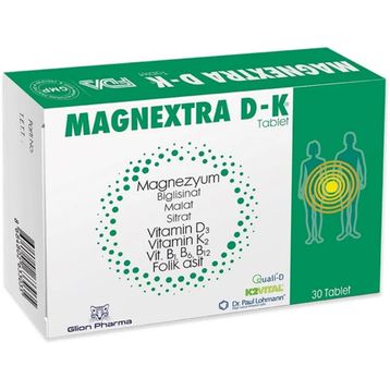 Glion Pharma Magnextra D-K Magnezyum 30 Tablet