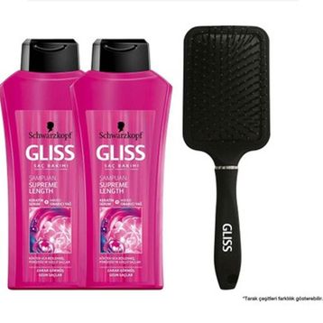 Gliss 2x525 ml Supreme Length Şampuan + Tarak