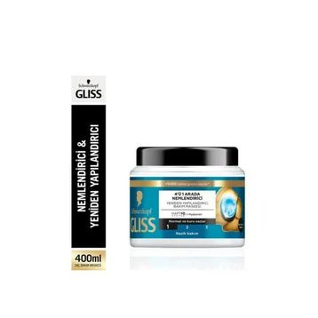 Gliss 400 ml 4'ü 1 Arada Nemlendirici ve Yeniden Yapılandırıcı Saç Bakım Maskesi
