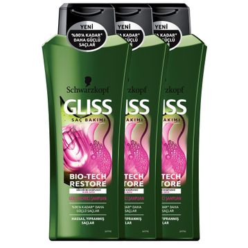 Gliss Bio-Tech 3x525 ml Güçlendirici Şampuan