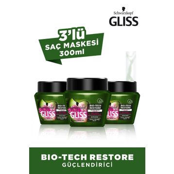 Gliss Bio-Tech Restore 3x300 ml Saç Maskesi
