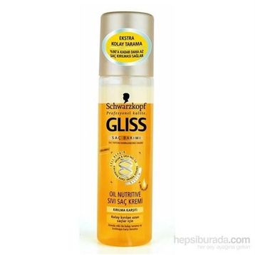 Gliss Oil Nutritive Kolay Kırılan Uzun Saçlar İçin Sıvı Saç Kremi