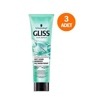 Gliss Soft Scrub Arındırıcı Etki 3x150 ml Saç Kremi