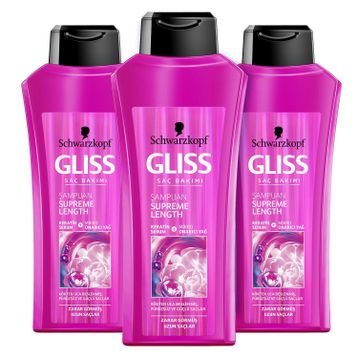 Gliss Supreme Length 3x525 ml Şampuan