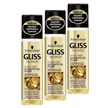 Gliss Ultimate Oil Elixir 3x200 ml Sıvı Saç Kremi