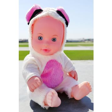 Global Toys Mavi Beyaz ve Pembe Koala Kostümlü Konuşan Oyuncak Bebek