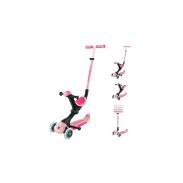 Globber Go Up Deluxe Pastel Pembe Işıklı Scooter