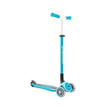 Globber Master 3 Tekerlekli Katlanabilir Işıklı Mavi Scooter