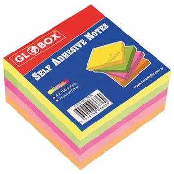 Globox 6636 75x75 mm 4x100 Yaprak Pastel Renk Yapışkan Not Kağıdı