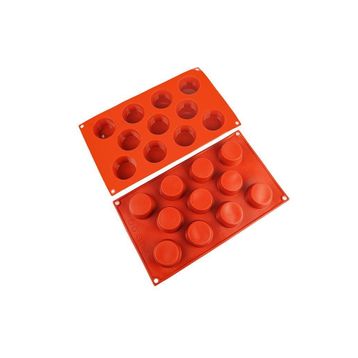 Globy 11'li Silikon Yuvarlak Tartolet, Kurabiye Kalıbı