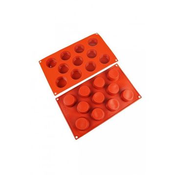 Globy 11'li Silikon Yuvarlak Tartolet, Kurabiye Kalıbı