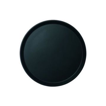 Globy 45 cm Siyah Yuvarlak Kaymaz Tepsi