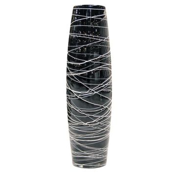 Globy 50 cm Siyah Dekoratif Cam Vazo