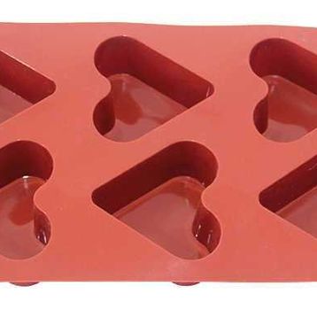 Globy 6'lı Silikon Kalp Desenli Kek Kalıbı Muffin Kalıbı