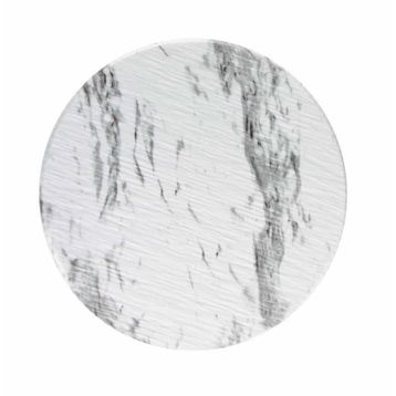 Globy Açık Büfe 26.6x1.1 cm Melamin Mermer Desen Servis Sunum Tabağı