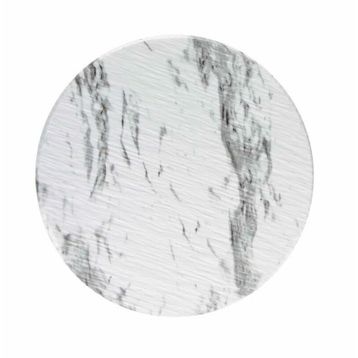 Globy Açık Büfe 26.6x1.1 cm Melamin Mermer Desen Servis Sunum Tabağı