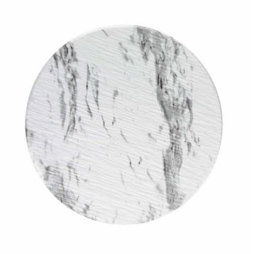 Globy Açık Büfe 26.6x1.1 cm Melamin Mermer Desen Servis Sunum Tabağı