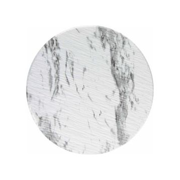 Globy Açık Büfe 26.6x1.1 cm Melamin Mermer Desen Servis Sunum Tabağı