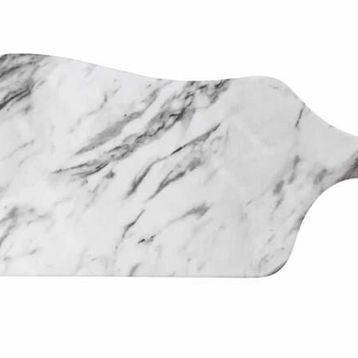 Globy Açık Büfe 39x16.5x1.8 cm Melamin Mermer Desen Servis Sunum Tabağı