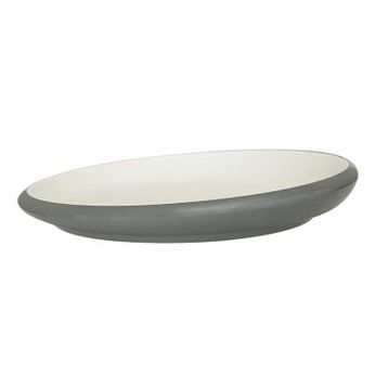 Globy Açık Büfe Gri 27.9x4.4 cm Eğimli Servis Sunum Tabağı