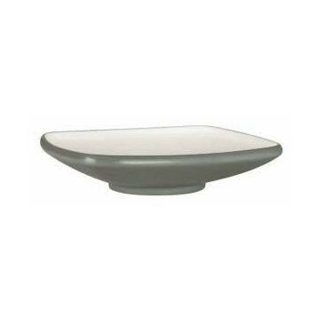 Globy Açık Büfe Gri 27x27x6.1 cm Kare Çukur Tabak