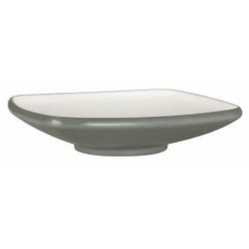 Globy Açık Büfe Gri 27x27x6.1 cm Kare Çukur Tabak