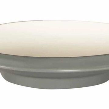 Globy Açık Büfe Gri 28.7x5.9 cm Ayaklı Yuvarlak Çukur Tabak