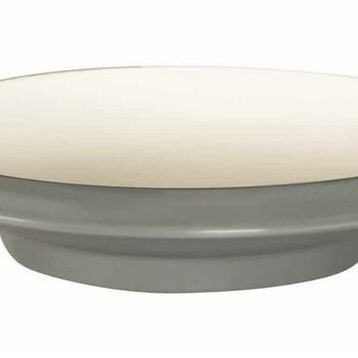 Globy Açık Büfe Gri 28.7x5.9 cm Ayaklı Yuvarlak Çukur Tabak