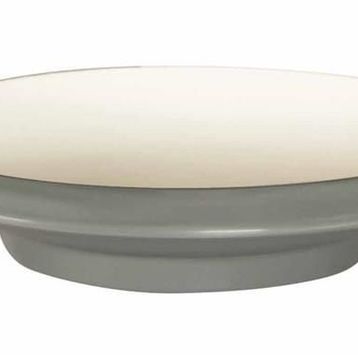 Globy Açık Büfe Gri 28.7x5.9 cm Ayaklı Yuvarlak Çukur Tabak