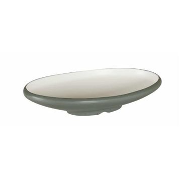 Globy Açık Büfe Gri 30x22x6 cm Oval Sunum Tabağı