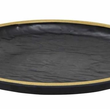 Globy Açık Büfe Yellow 28x28x3.2 cm Yuvarlak Servis Sunum Tabağı