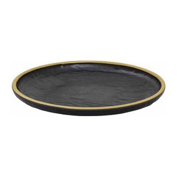 Globy Açık Büfe Yellow 28x28x3.2 cm Yuvarlak Servis Sunum Tabağı