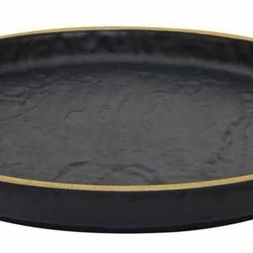 Globy Açık Büfe Yellow 29x29x3 cm Yuvarlak Servis Sunum Tabak