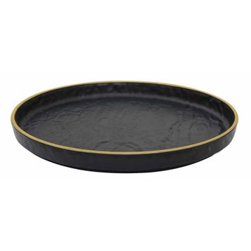 Globy Açık Büfe Yellow 29x29x3 cm Yuvarlak Servis Sunum Tabak