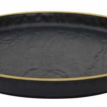 Globy Açık Büfe Yellow 29x29x3 cm Yuvarlak Servis Sunum Tabak