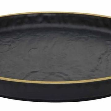 Globy Açık Büfe Yellow 29x29x3 cm Yuvarlak Servis Sunum Tabak