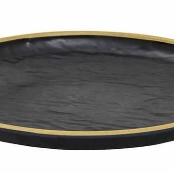 Globy Açık Büfe Yellow 30.5x30.5x4 cm Yuvarlak Servis Sunum Tabağı