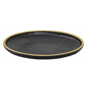 Globy Açık Büfe Yellow 30.5x30.5x4 cm Yuvarlak Servis Sunum Tabağı