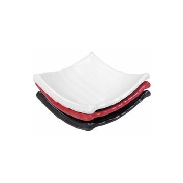 Globy Melamin Beyaz 14x14 cm 6'lı Mini Kare Sos Tabak