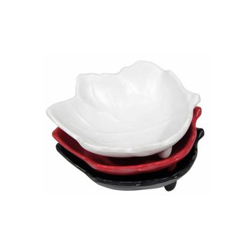 Globy Melamin Minimal Kırmızı 10 cm 6'lı Yaprak Kase Sosluk