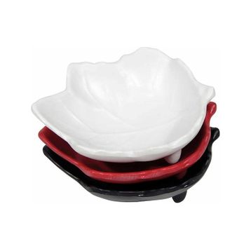 Globy Melamin Minimal Kırmızı 10 cm 6'lı Yaprak Kase Sosluk