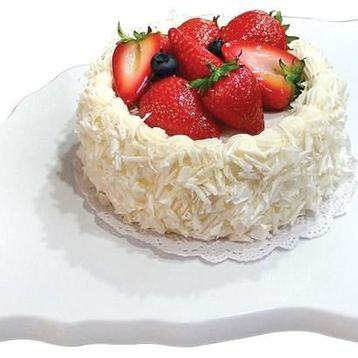 Globy Melamin Üçgen Ayna Beyaz 45 cm Sunum Teşhir Tabağı