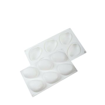 Globy Mousse 3D Silikon Profesyonel Taş Şeklinde 6'lı Kek Tatlı Kalıbı